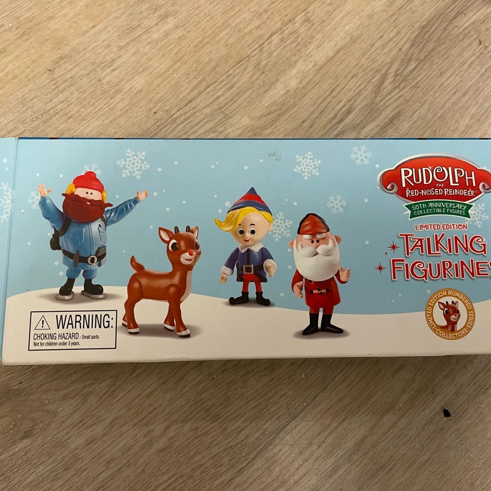 the Red-Nosed Reindeer Talking Figurine Set